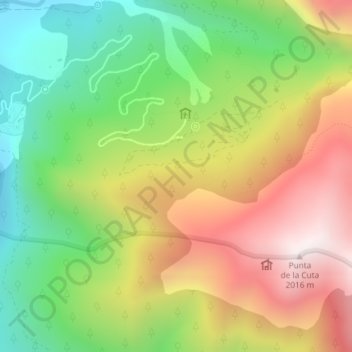 Mappa topografica Gabardito, altitudine, rilievo