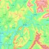 Mappa topografica 宣汉县, altitudine, rilievo