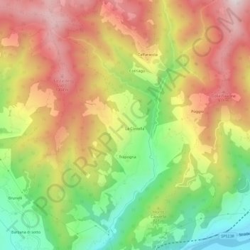 Mappa topografica Il Pozzo, altitudine, rilievo