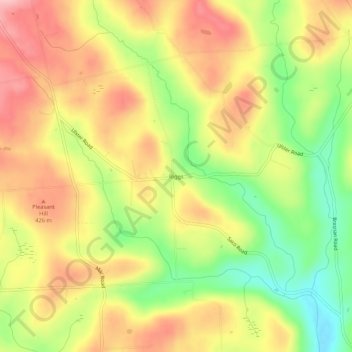 Mappa topografica Riggs, altitudine, rilievo
