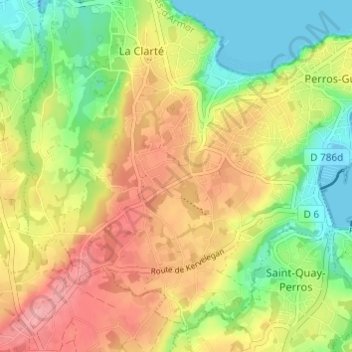 Mappa topografica Toul Al Lan, altitudine, rilievo