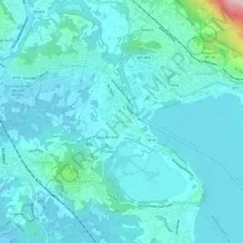 Mappa topografica Bardello, altitudine, rilievo