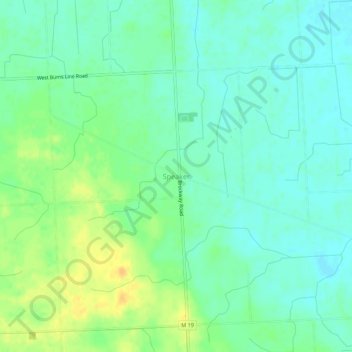 Mappa topografica Speaker, altitudine, rilievo
