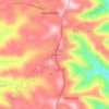 Mappa topografica Linha Sete, altitudine, rilievo