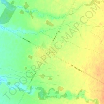 Mappa topografica Ripley, altitudine, rilievo