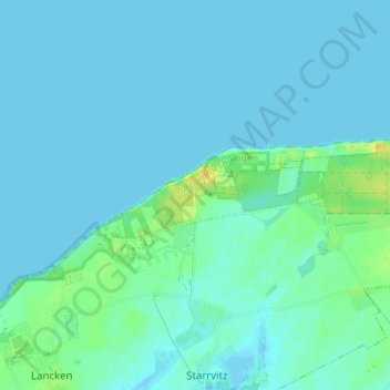 Mappa topografica Bakenberg, altitudine, rilievo