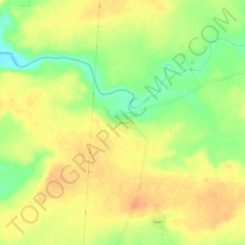 Mappa topografica Ertem, altitudine, rilievo