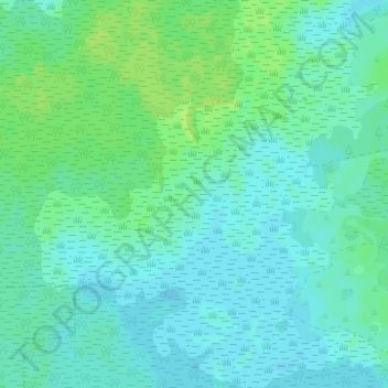 Mappa topografica Big Cypress Swamp, altitudine, rilievo