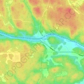 Mappa topografica Hagar, altitudine, rilievo