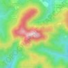 Mappa topografica Mont Vinaigre, altitudine, rilievo