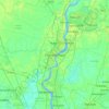 Mappa topografica Chandannagar, altitudine, rilievo