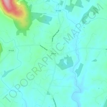Mappa topografica Hume, altitudine, rilievo