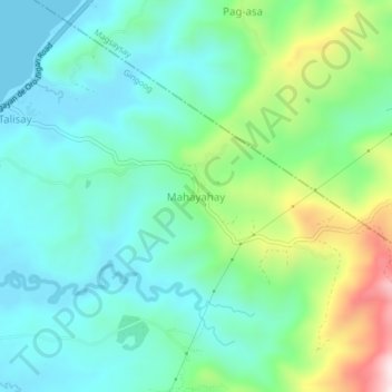 Mappa topografica Mahayahay, altitudine, rilievo