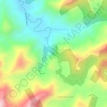 Mappa topografica Cachoeira dos Pretos, altitudine, rilievo