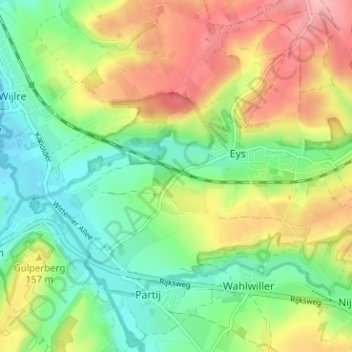 Mappa topografica Eyserhalte, altitudine, rilievo