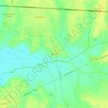 Mappa topografica Banna, altitudine, rilievo