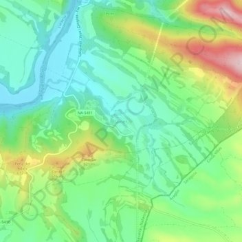 Mappa topografica Javier, altitudine, rilievo