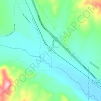 Mappa topografica Durkee, altitudine, rilievo