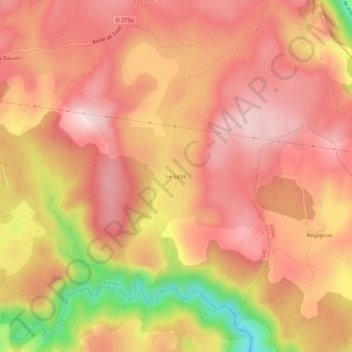 Mappa topografica Le Salze, altitudine, rilievo