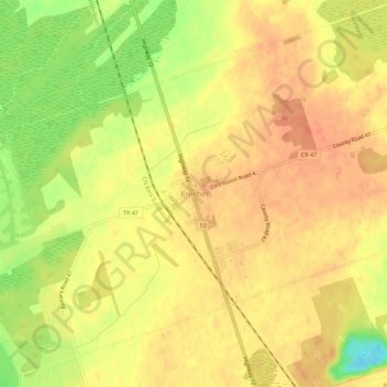 Mappa topografica Brechin, altitudine, rilievo