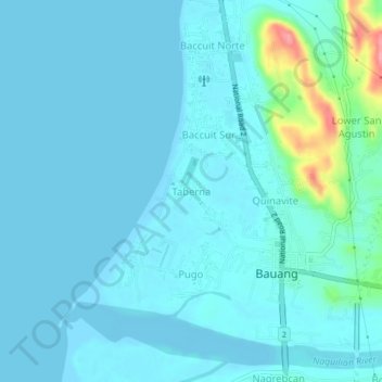 Mappa topografica Taberna, altitudine, rilievo