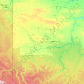 Mappa topografica Wembley (town), altitudine, rilievo