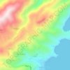 Mappa topografica Kochylos, altitudine, rilievo