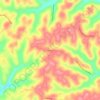 Mappa topografica Gilmore, altitudine, rilievo