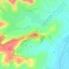 Mappa topografica Mont d'Olivet, altitudine, rilievo