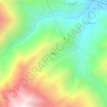 Mappa topografica Nivin, altitudine, rilievo