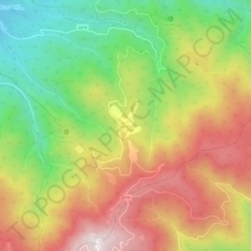 Mappa topografica Sljeme, altitudine, rilievo