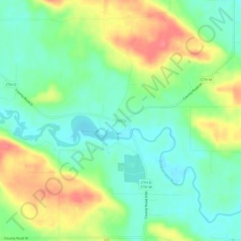 Mappa topografica Pella, altitudine, rilievo