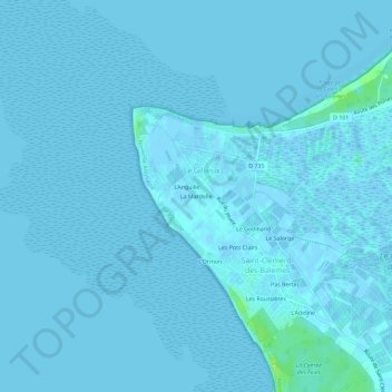 Mappa topografica La Mardelle, altitudine, rilievo