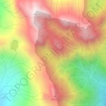 Mappa topografica Maitland Range, altitudine, rilievo