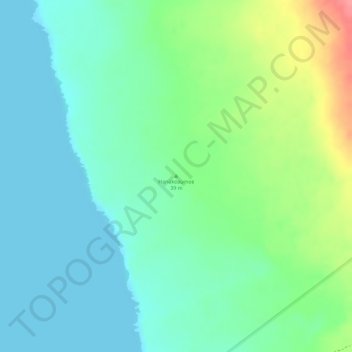 Mappa topografica Hanakeaumoe, altitudine, rilievo