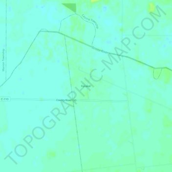Mappa topografica Foraker, altitudine, rilievo