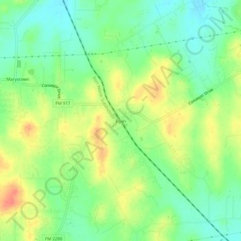Mappa topografica Egan, altitudine, rilievo