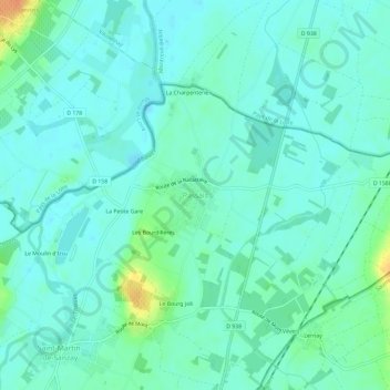 Mappa topografica Passais, altitudine, rilievo