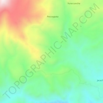 Mappa topografica Provincia de Lucanas, altitudine, rilievo
