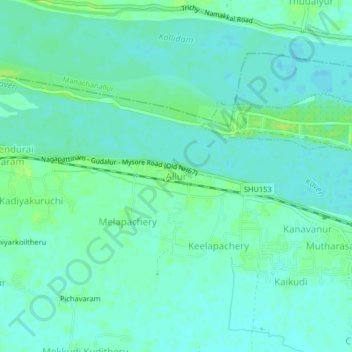 Mappa topografica Allur, altitudine, rilievo