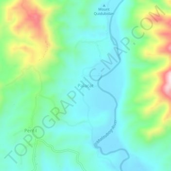Mappa topografica Palacat, altitudine, rilievo