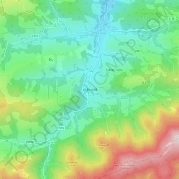 Mappa topografica Wöllersdorf, altitudine, rilievo