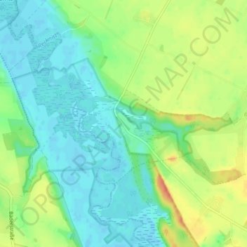 Mappa topografica Gruel, altitudine, rilievo
