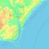 Mappa topografica Masonboro Island, altitudine, rilievo