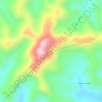 Mappa topografica Caraça, altitudine, rilievo
