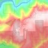 Mappa topografica Volcanoville, altitudine, rilievo