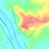 Mappa topografica Mount Hardey, altitudine, rilievo