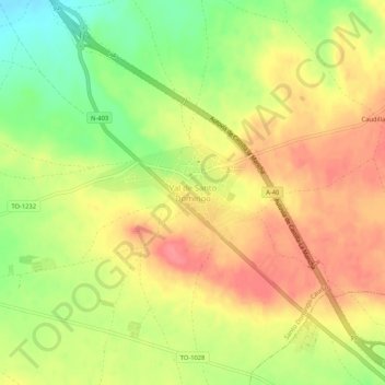 Mappa topografica Val de Santo Domingo, altitudine, rilievo