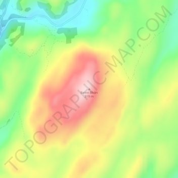 Mappa topografica Beinn Bhàn, altitudine, rilievo