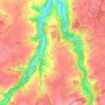 Mappa topografica Coasvout, altitudine, rilievo